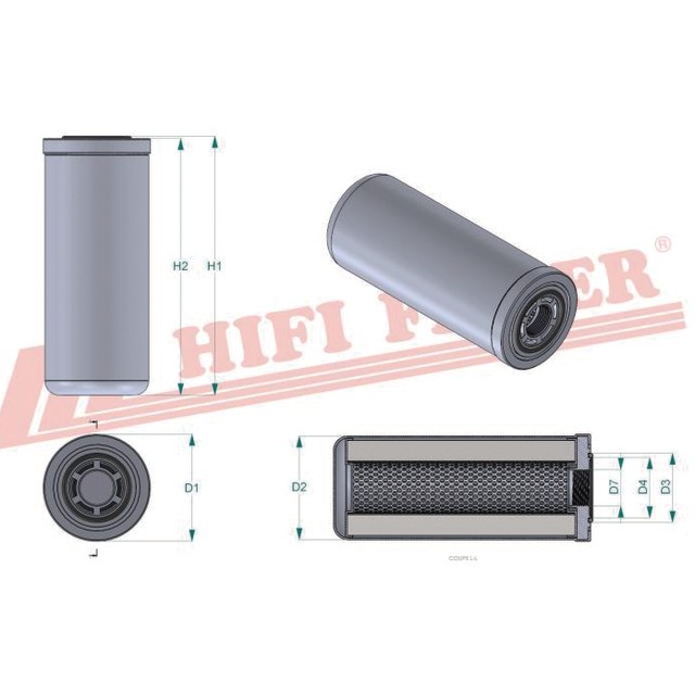 Filtre Hydraulique SH 66542 Hifi Filter référence fournisseur HIFSH66542